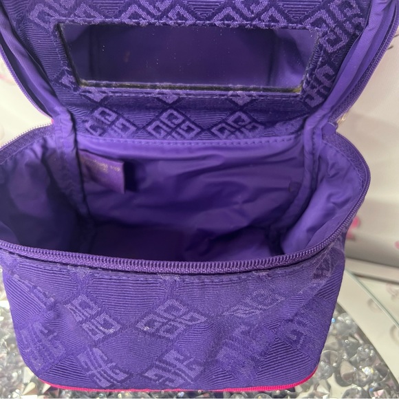 Givenchy parfums makeup bag with mirror cute mini purple monogram printed purple - Picture 3 of 8